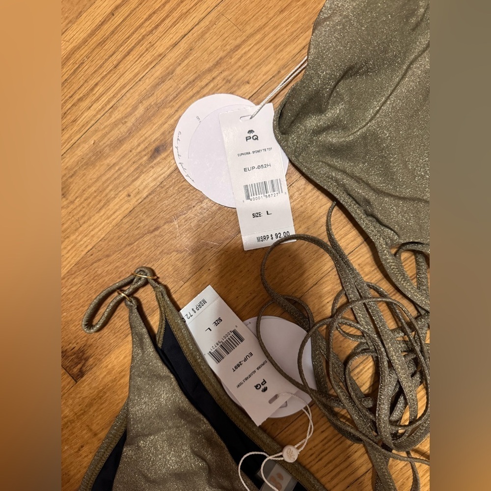 PQ Swim Sydney Tie Bikini Top in Euphoria with Matching Bottoms - Picture 6 of 7